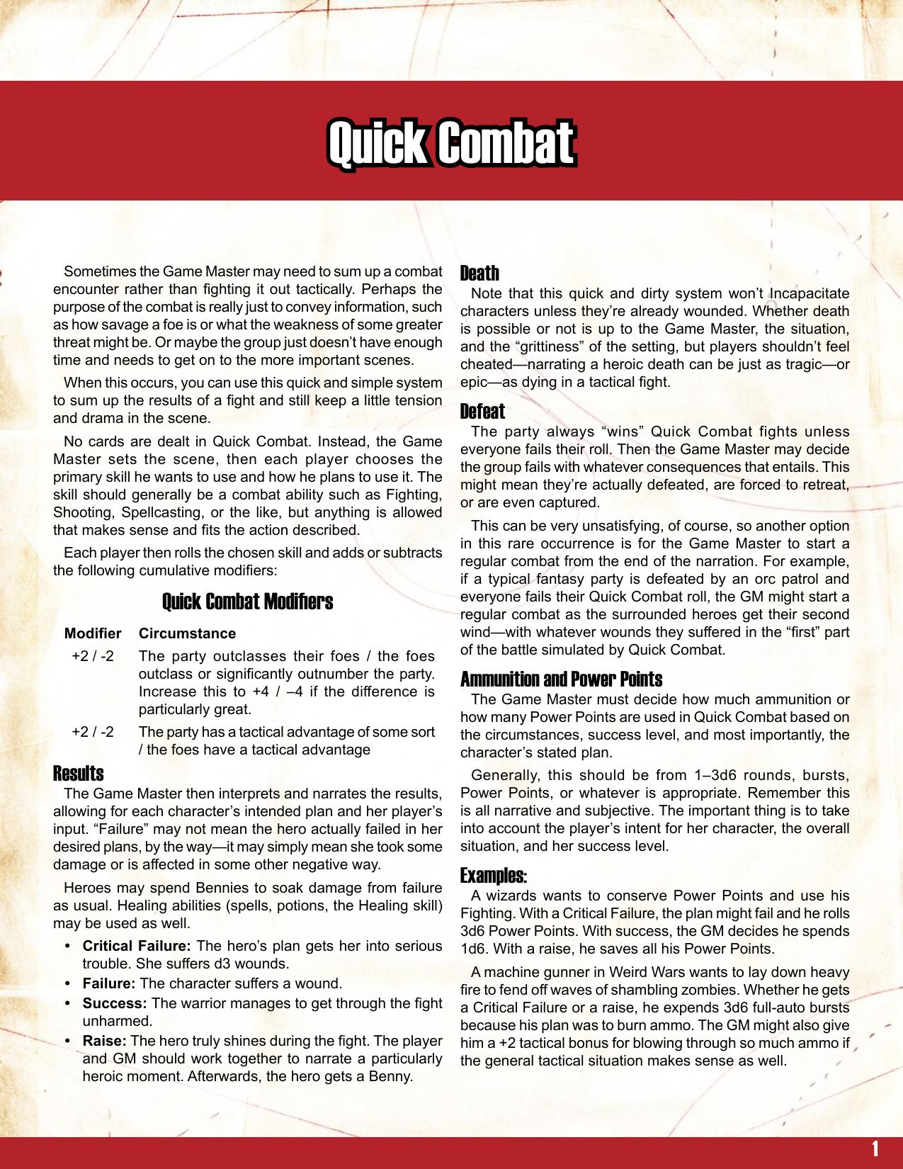 Quick Combat