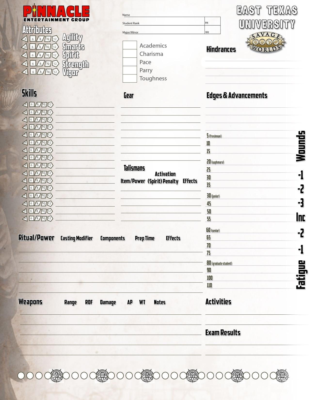 ETU Charsheet