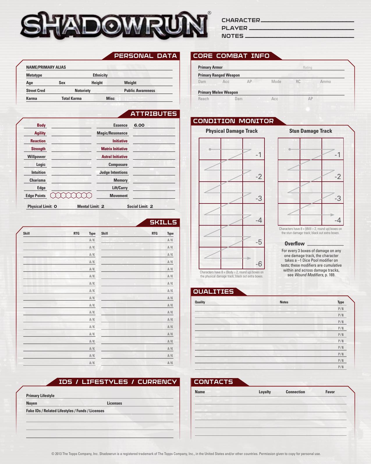Shadowrun, Fifth Edition Core Rulebook