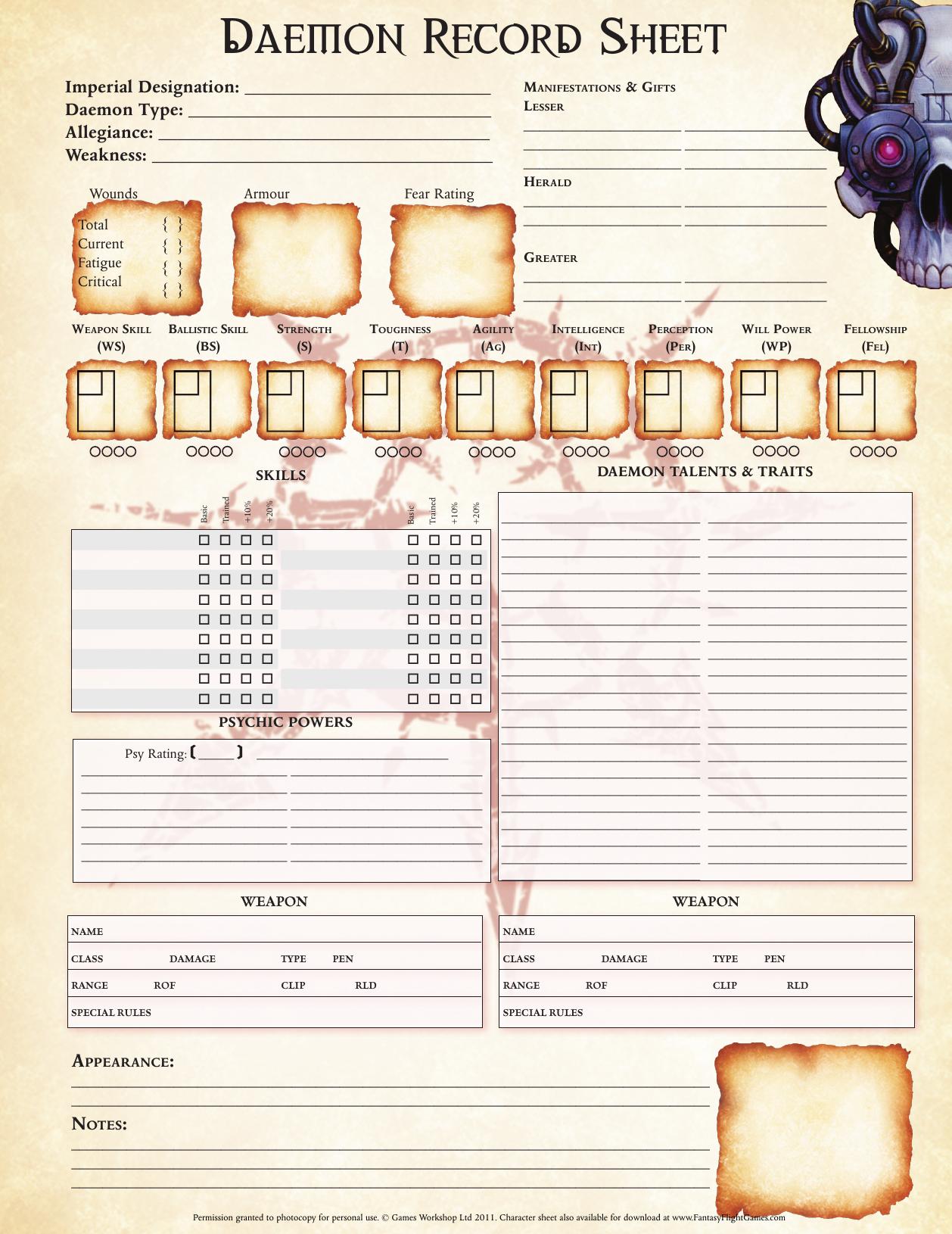 daemon-record-sheet