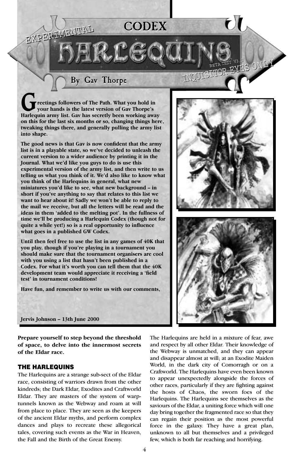 Codex Harlequins