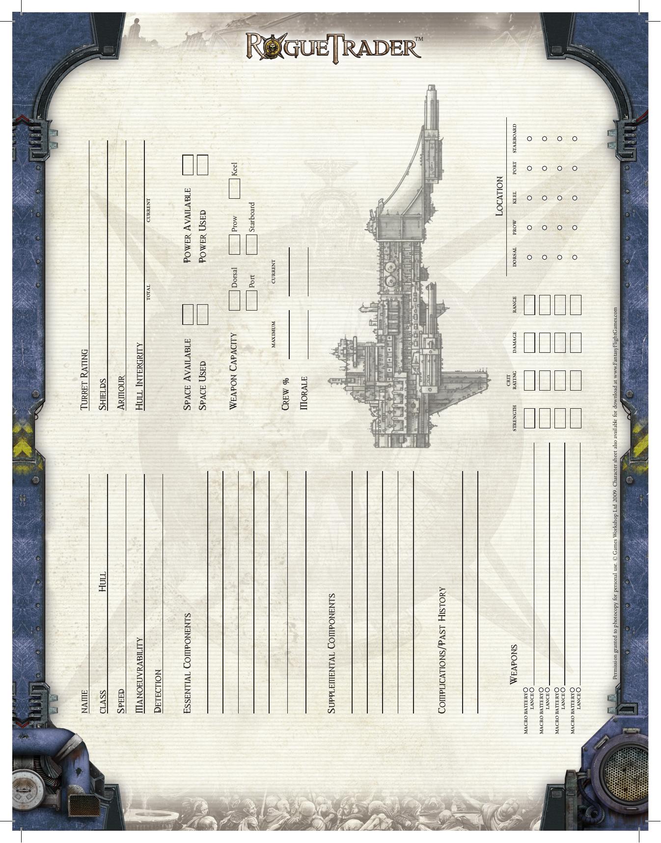Ship Sheet