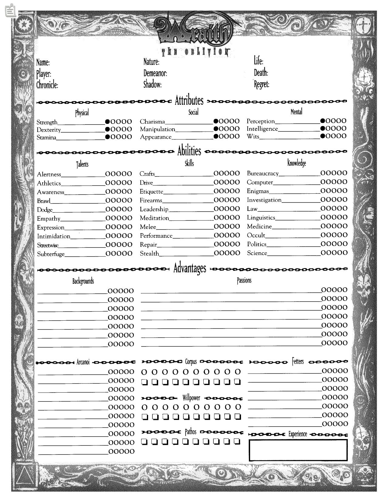 Wraithsheet