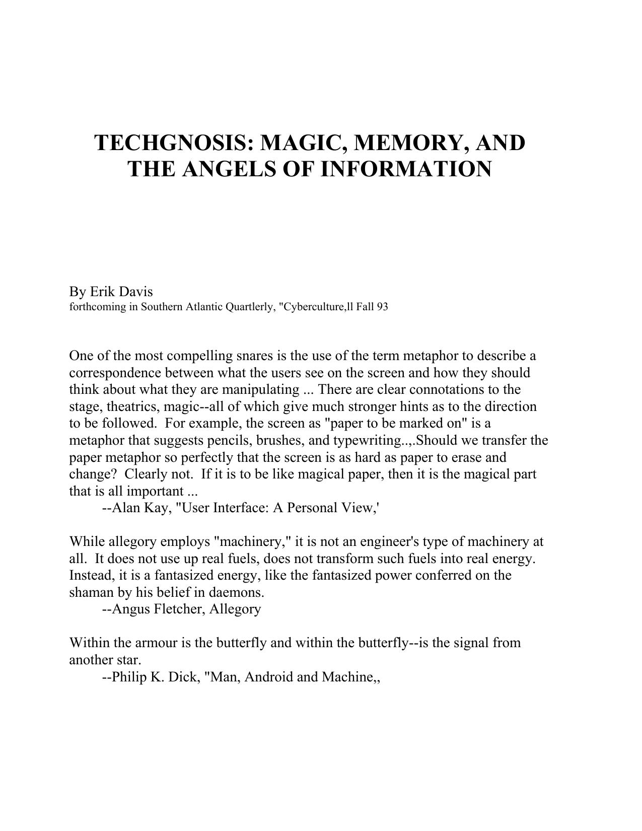 Techgnosis