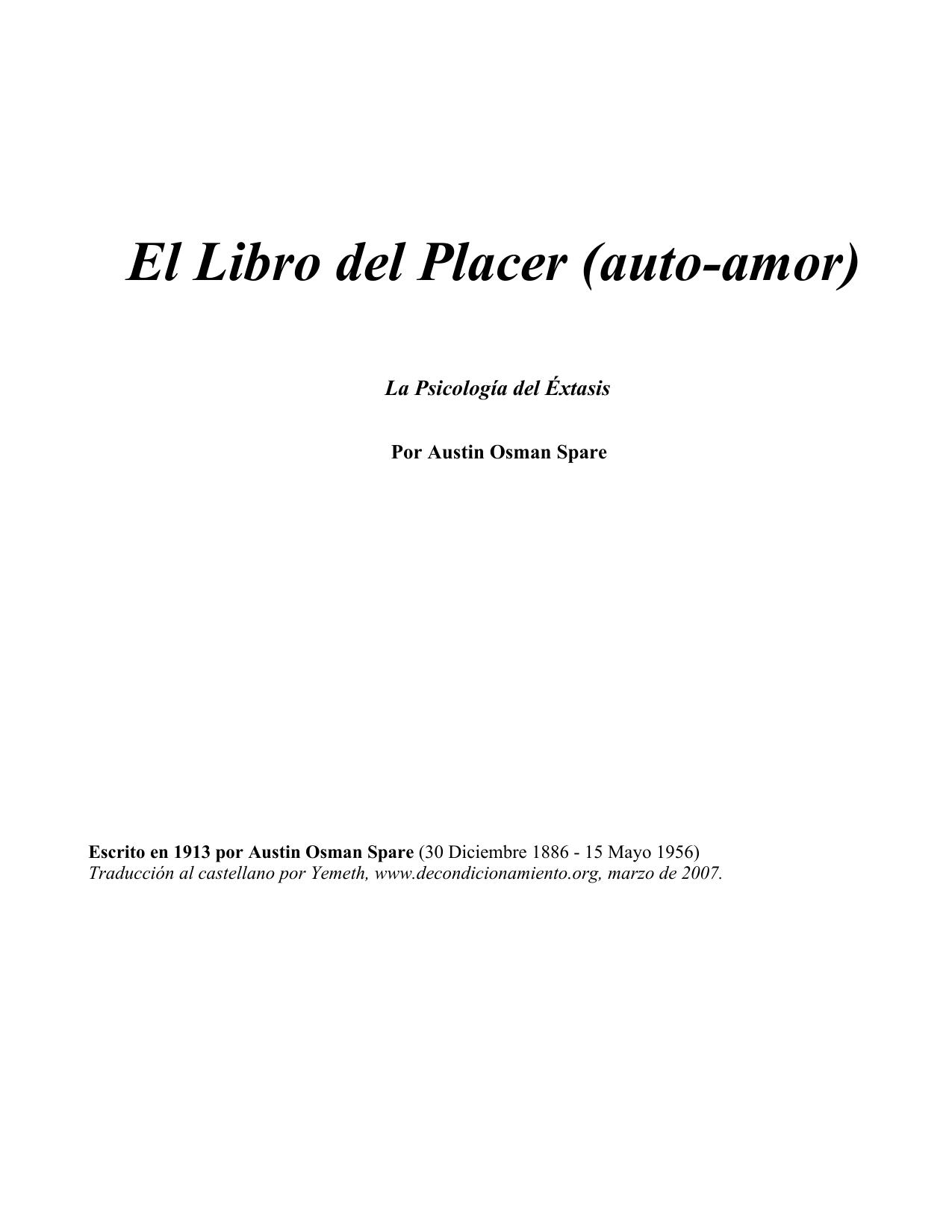 El Libro del Placer