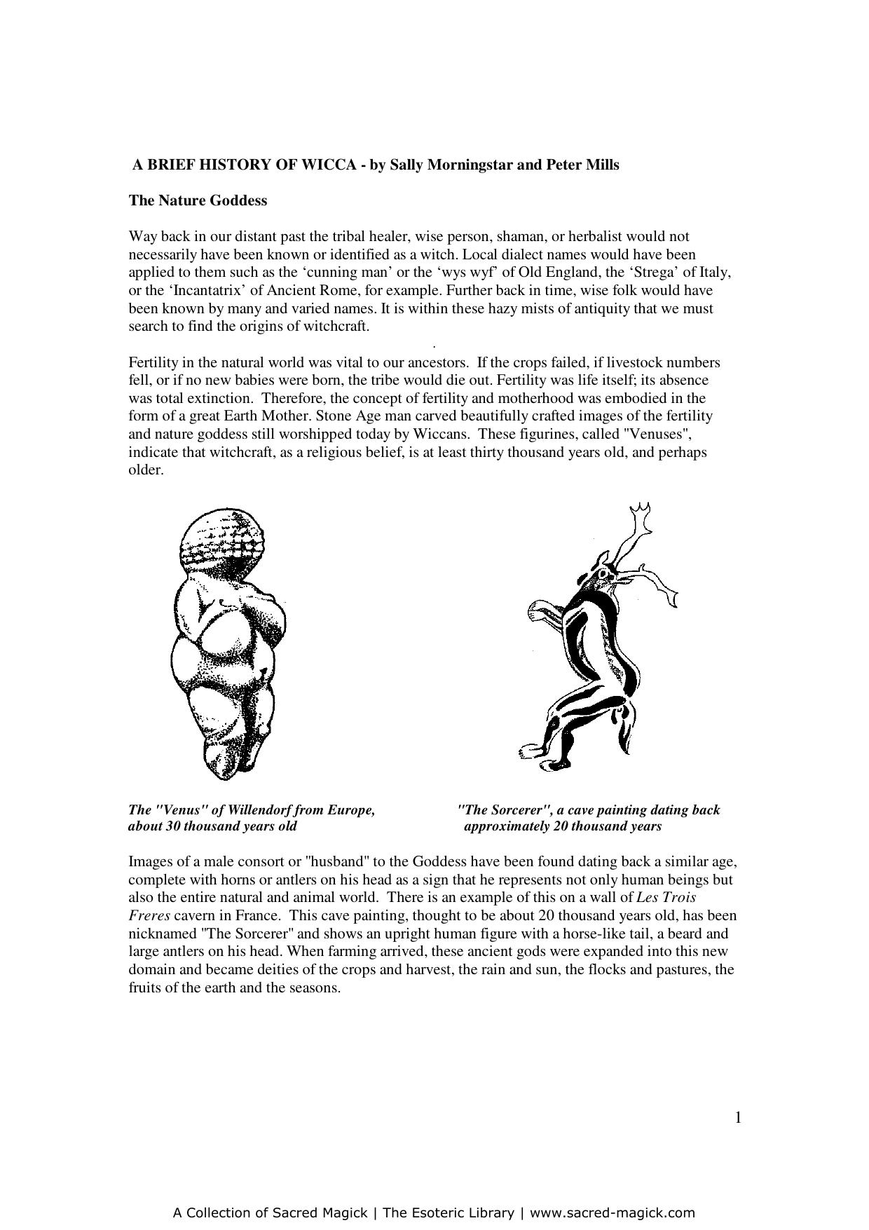 A BRIEF HISTORY OF WITCHCRAFT