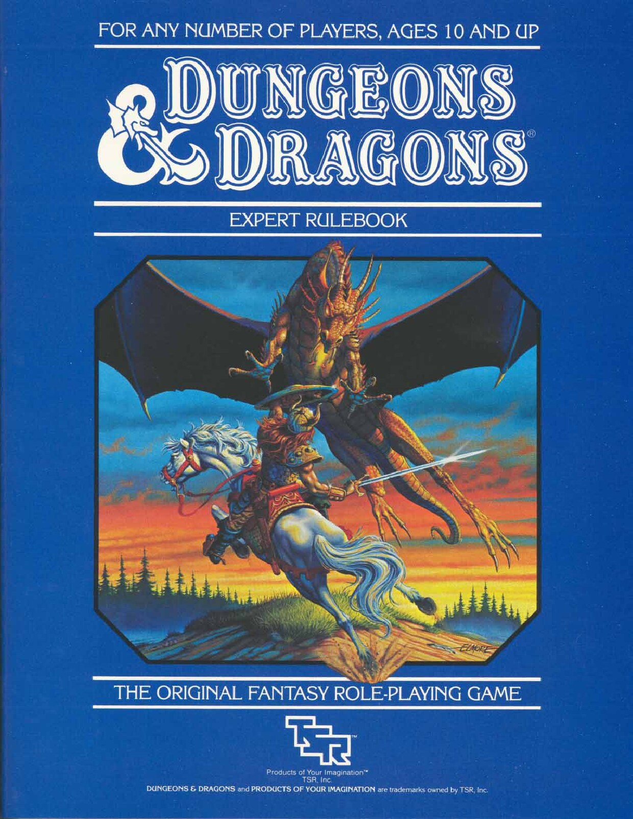 TSR 1012B Expert Rules (Dark Blue Box with Elmore Art Mid 1980's)