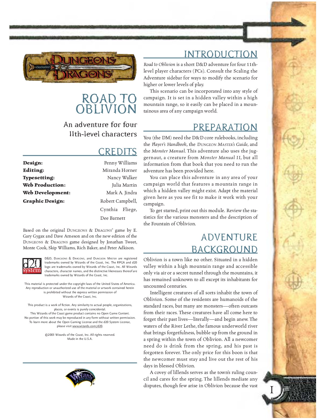 Road to Oblivion