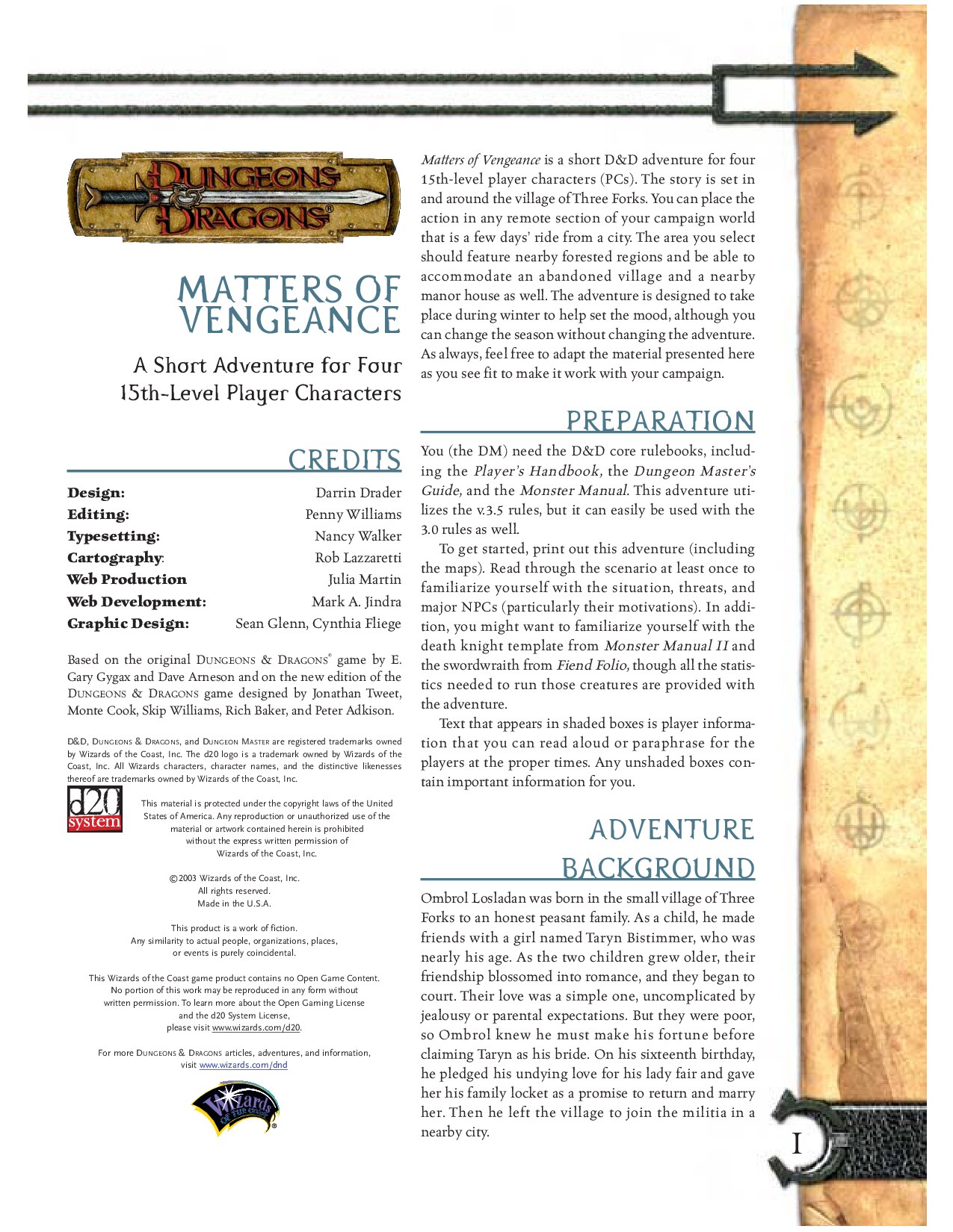 Matters of Vengeance