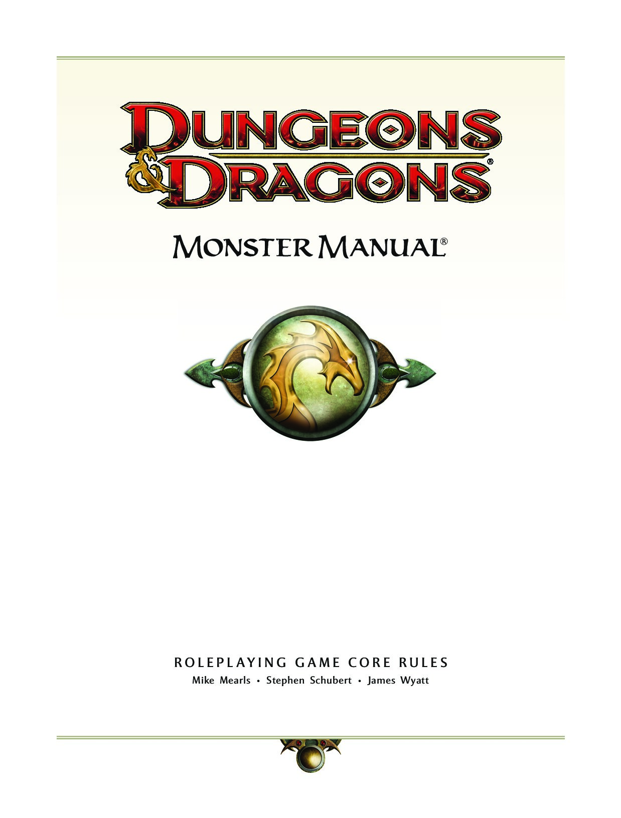 Dungeons and Dragons 4th: Monster Manual