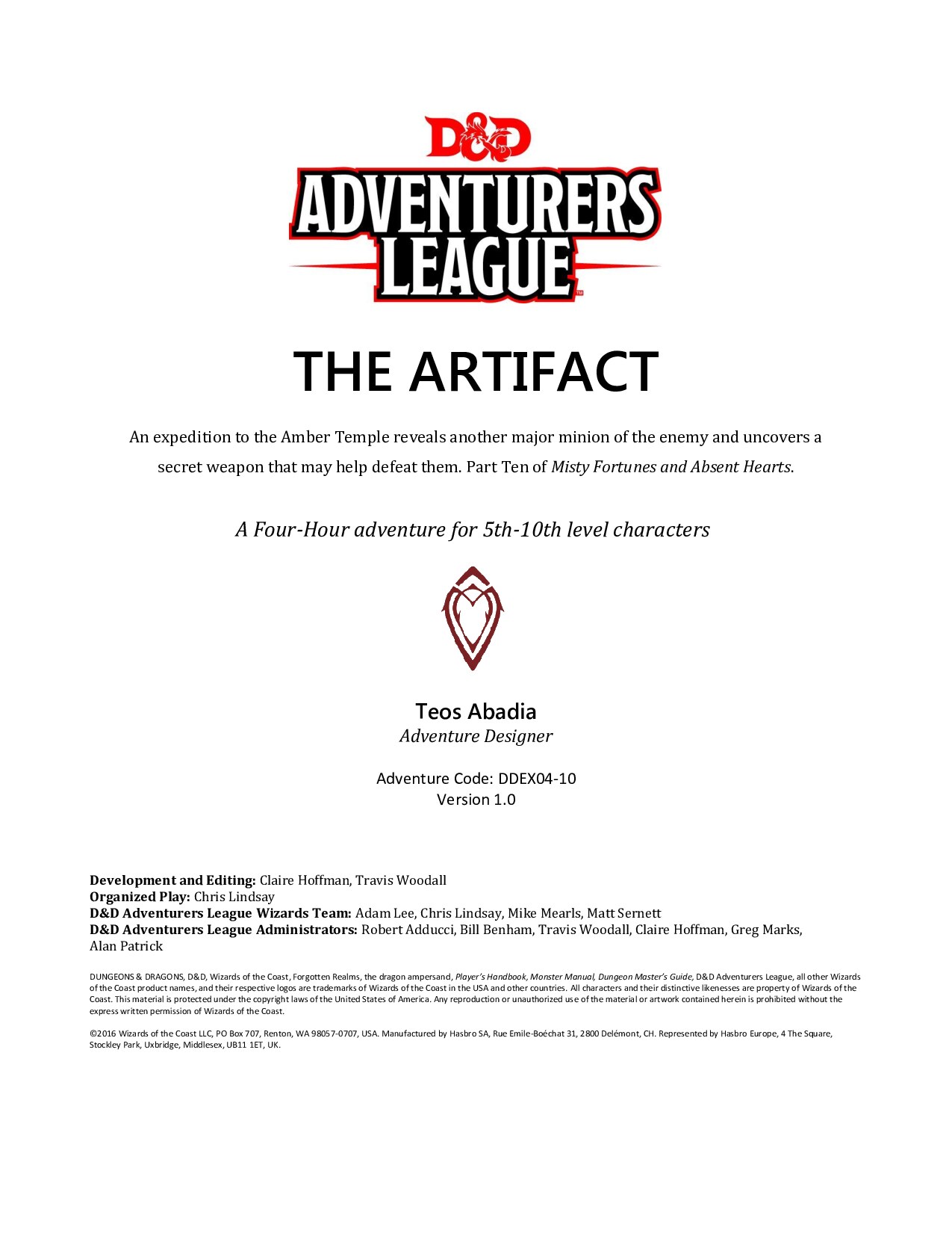 DDAL4-10 The Artifact