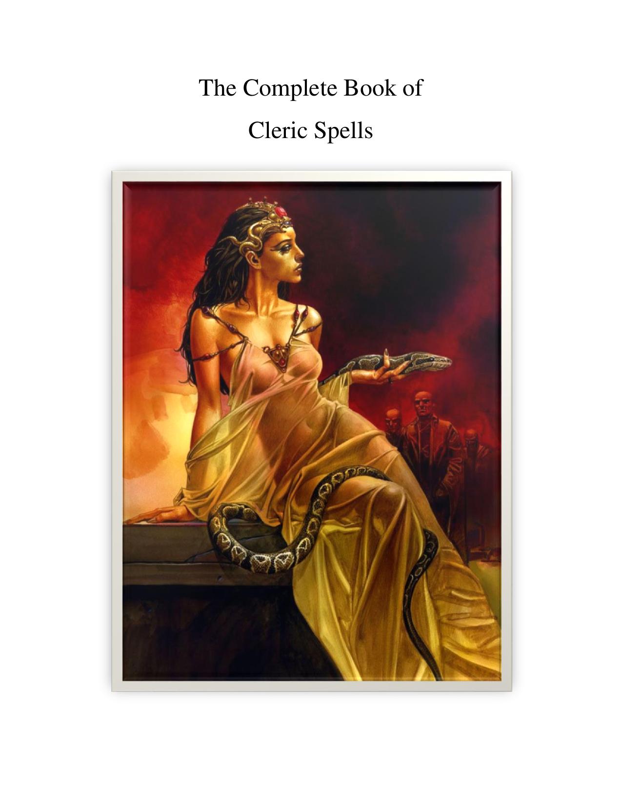 Cleric Spells for Age of Hyboria (AD&D 2e)