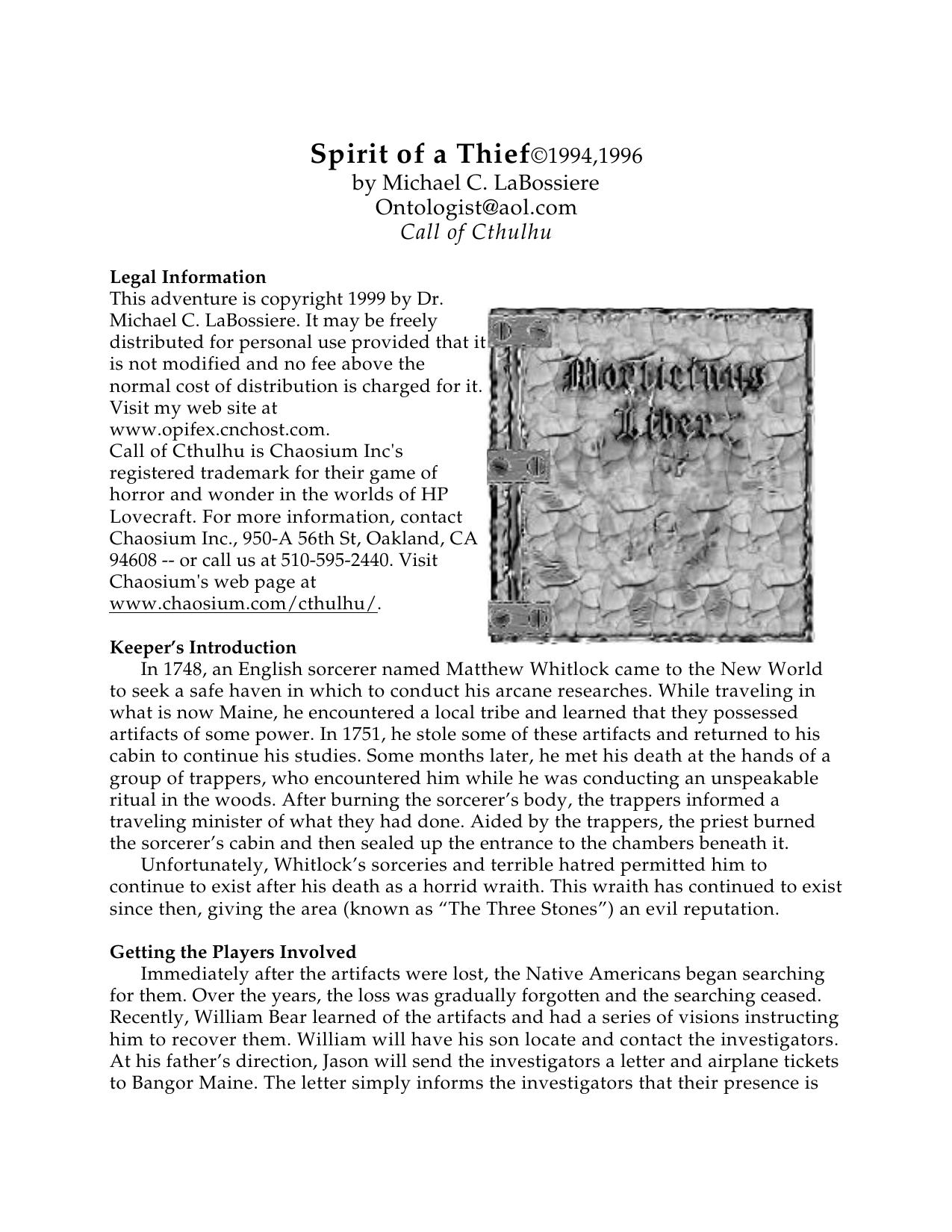 Spirit of a Thief