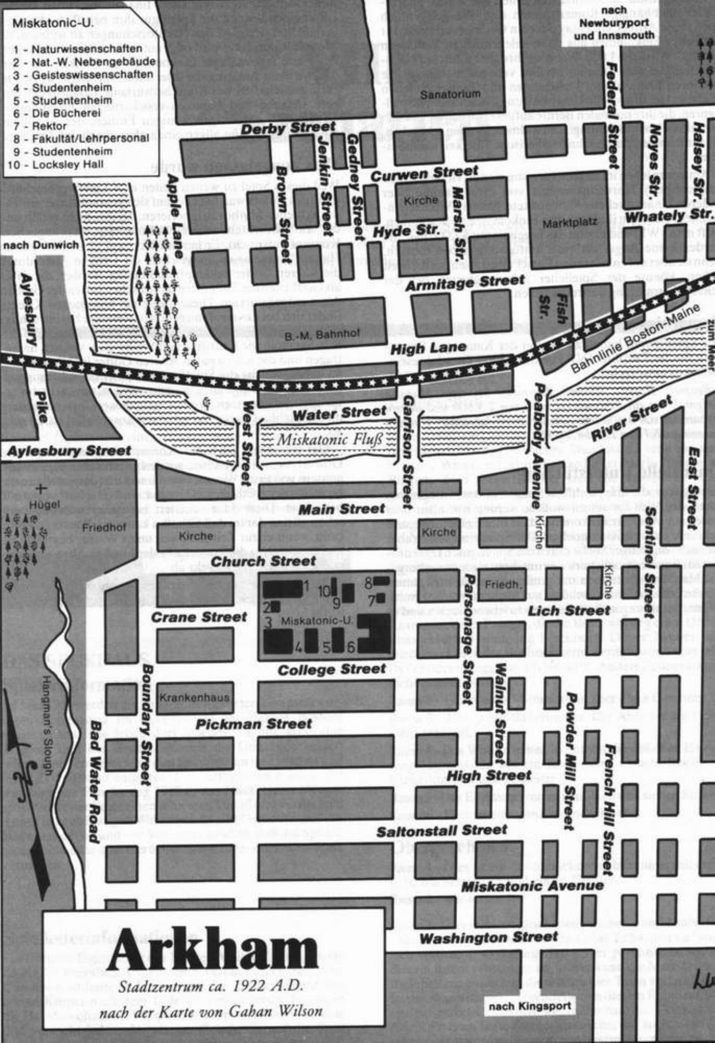 CoC Map of Arkham
