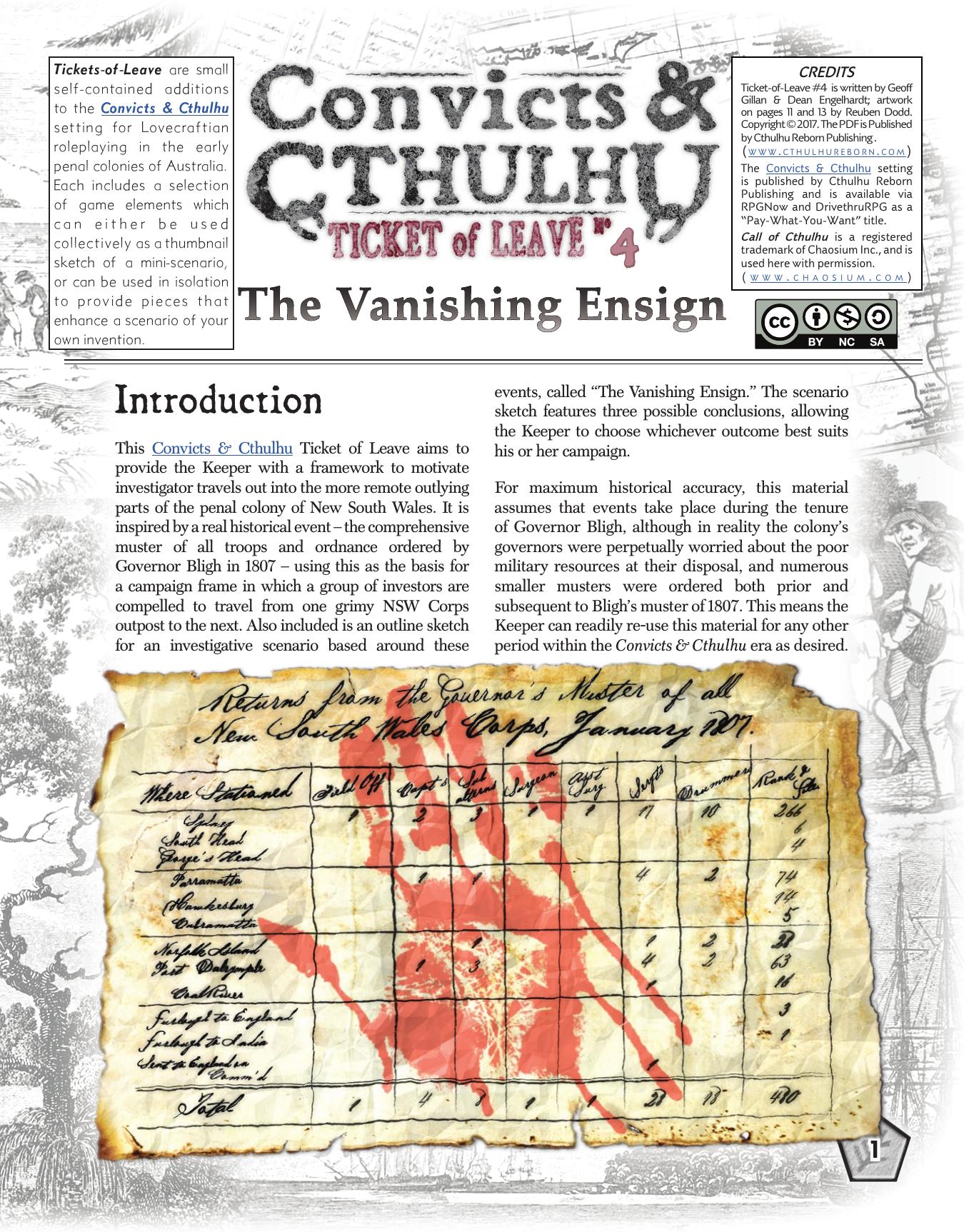 Call of Cthulhu - Convicts & Cthulhu - Ticket of Leave #04