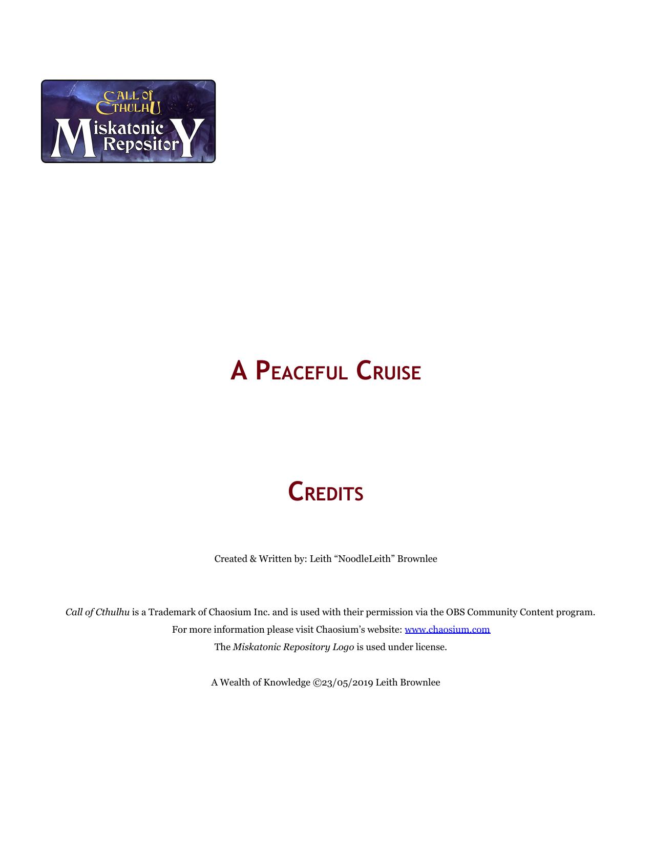 CoC - Miskatonic Repository