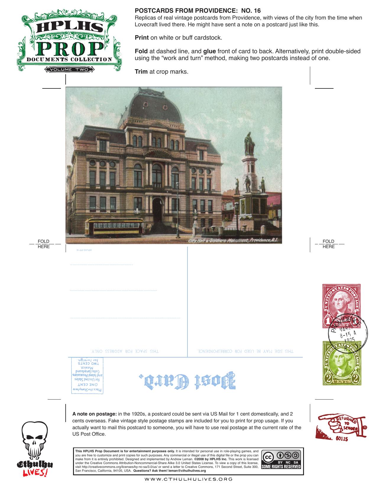 CoC - Prop - Post Card Providence