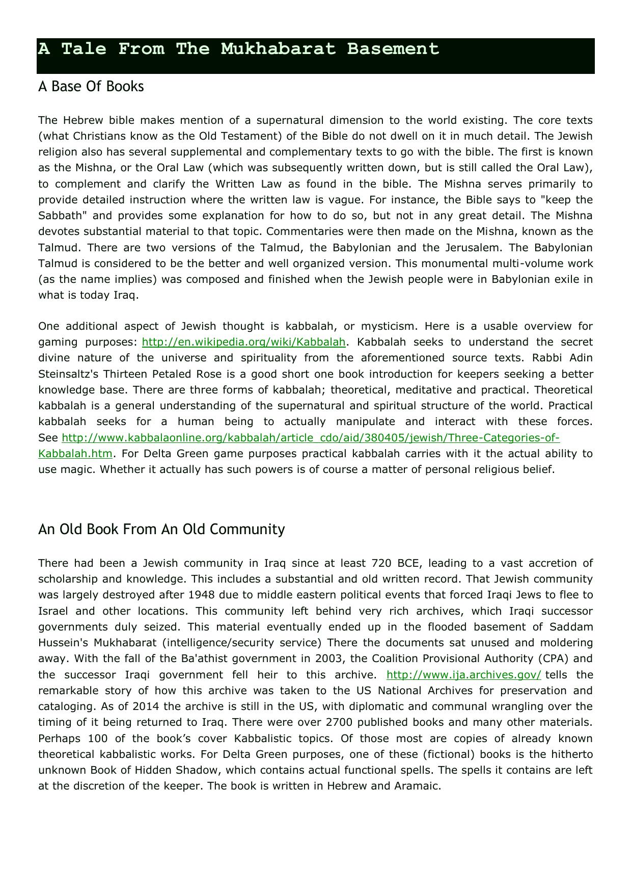 CoC - Delta Green - Adv
