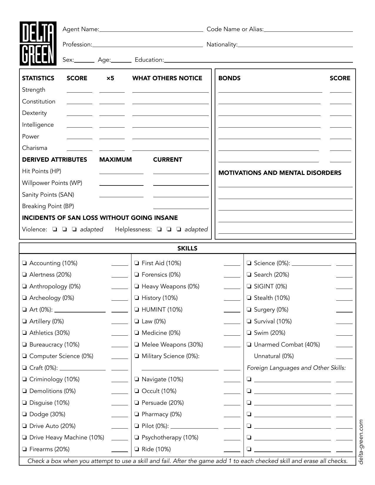 Delta Green RPG