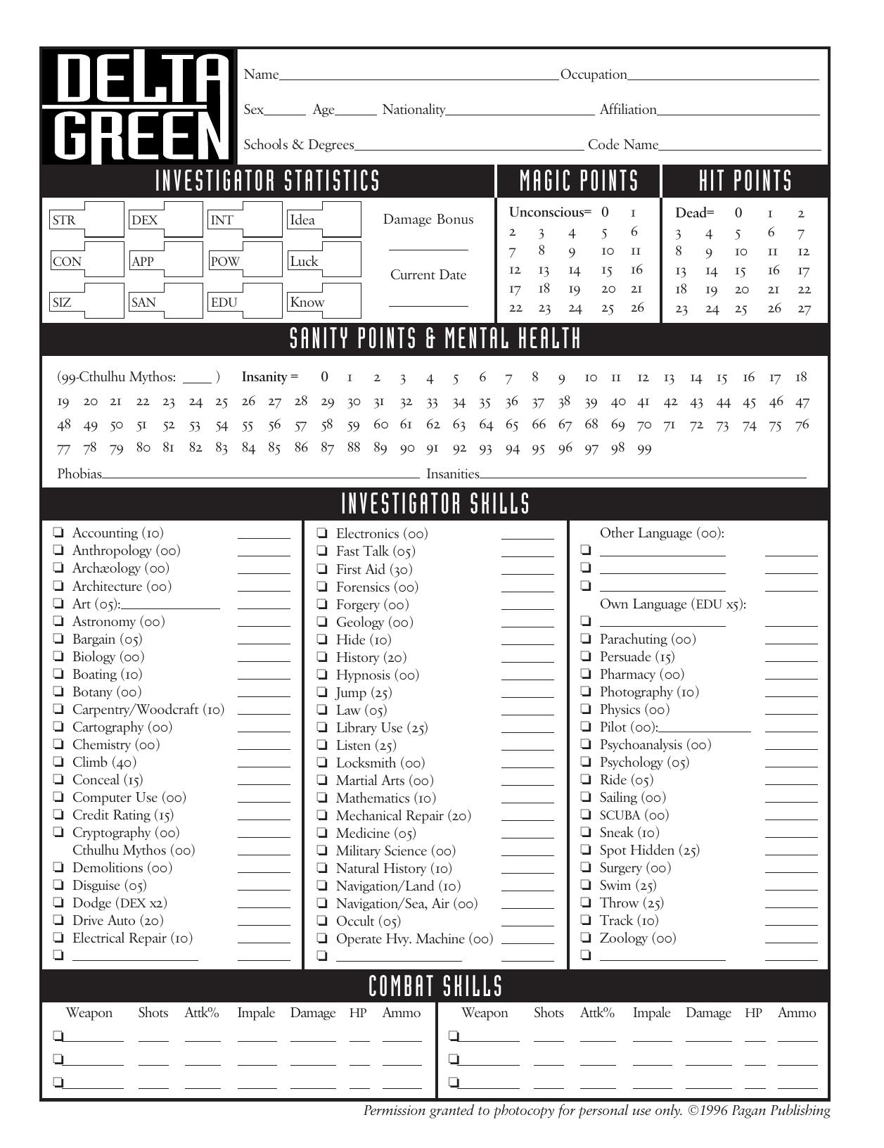 DG Character Sheet
